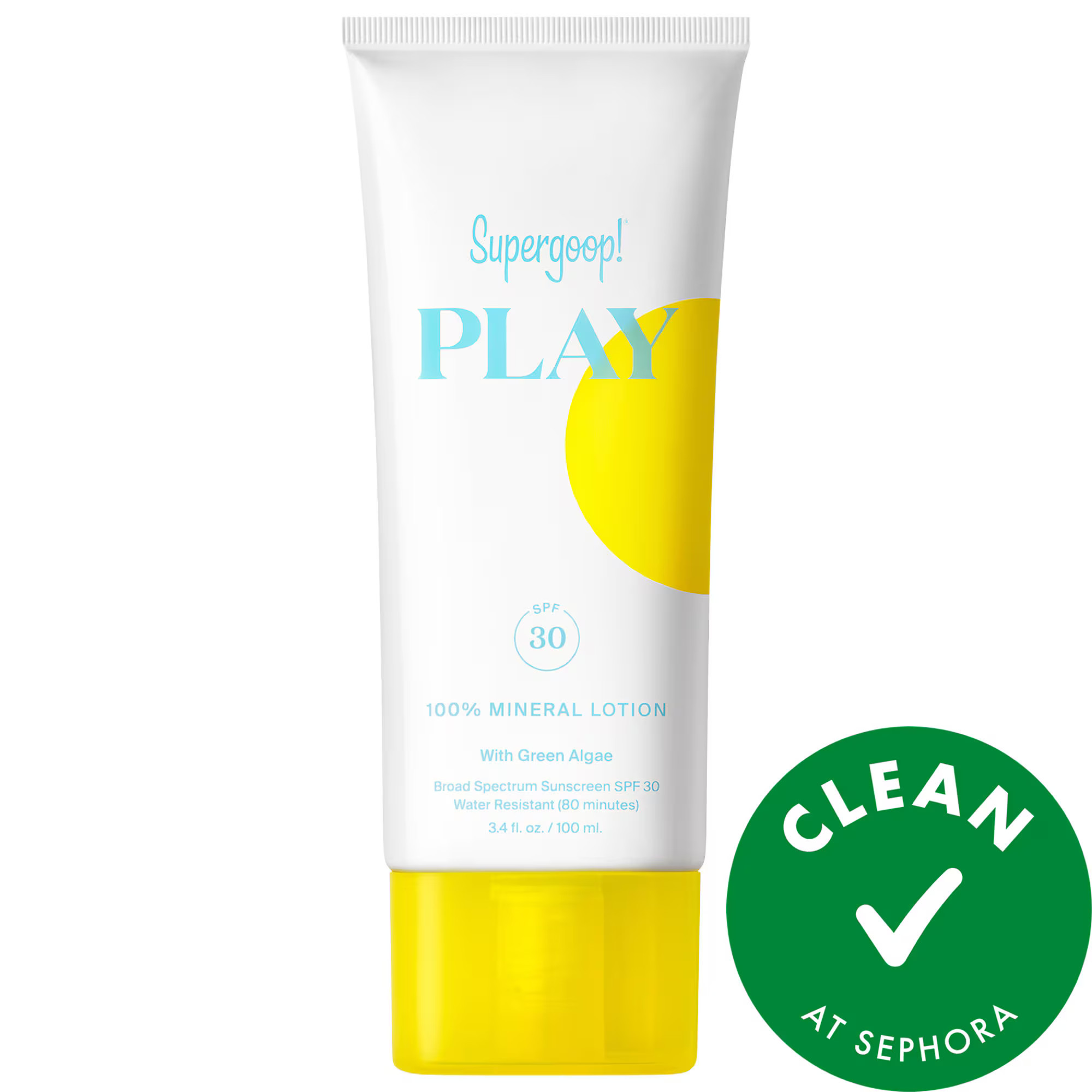 [998]Supergoop! PLAY 100% Mineral Sunscreen Lotion SPF 30 with Green Algae 3.4 oz/ 100 mL | Sephora (US)