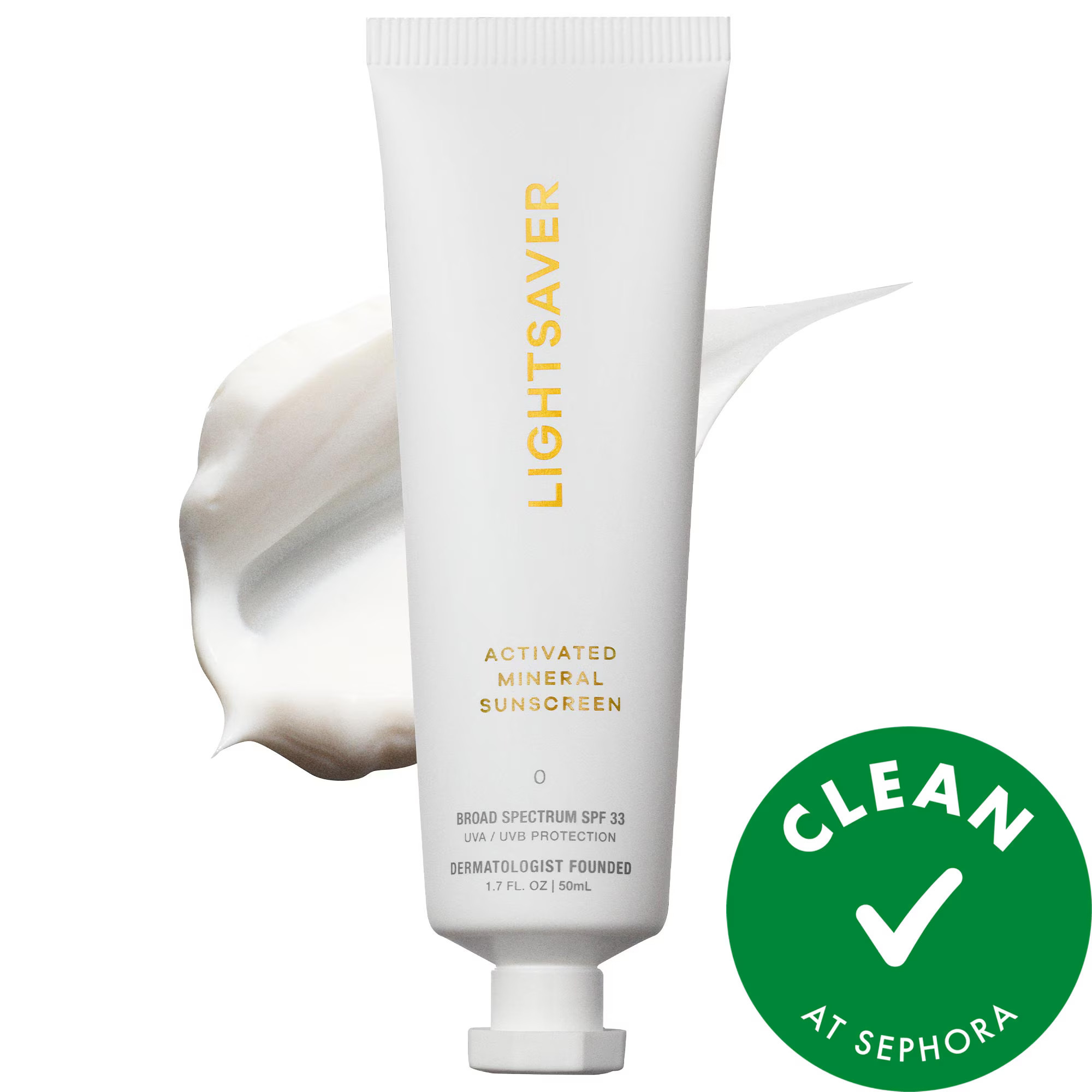[998]LIGHTSAVER Shade 0 - Activated Non-Tinted Mineral Face Sunscreen Broad Spectrum - SPF 33 1.69 oz / 50 ml | Sephora (US)