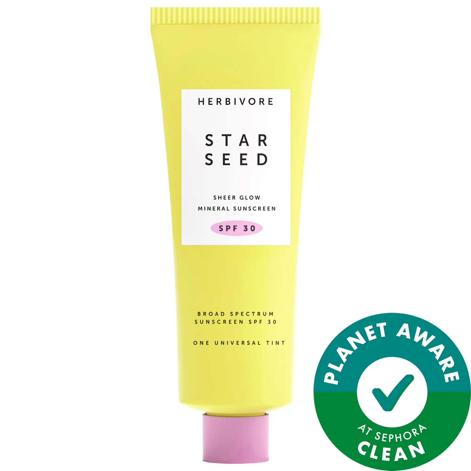 [998]Herbivore Star Seed Silicone-Free 100% Mineral Facial Sunscreen SPF 30 with Vitamin C + Prebiotics 1.7 oz / 50 ml | Sephora (US)