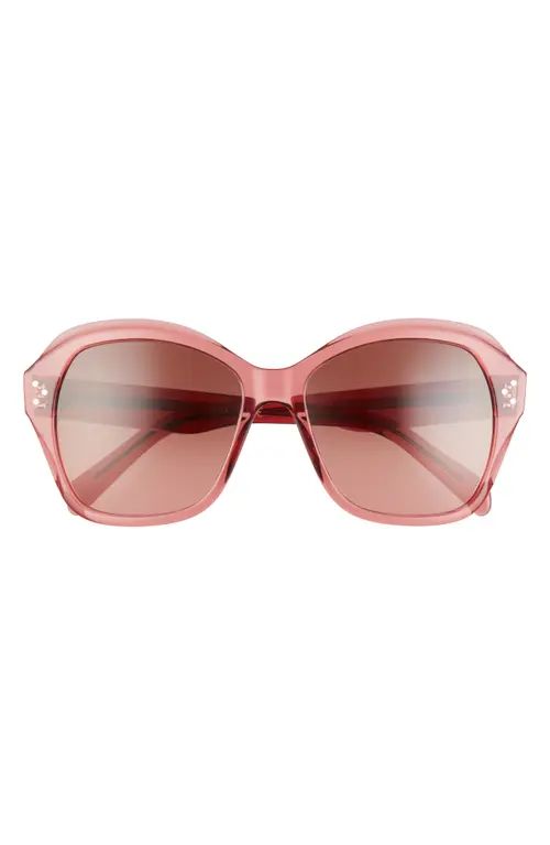 CELINE 54mm Cat Eye Sunglasses in Pink/Bordeaux at Nordstrom | Nordstrom