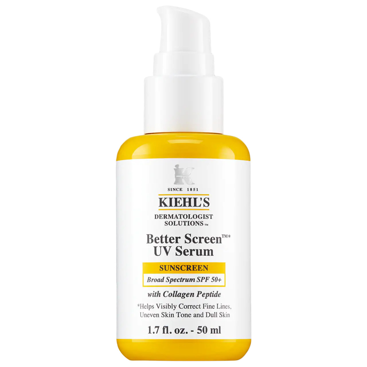 [998]Kiehl's Since 1851 Better Screen UV Serum SPF 50+ Facial Sunscreen with Collagen Peptide 1.7 oz / 50 ml | Sephora (US)