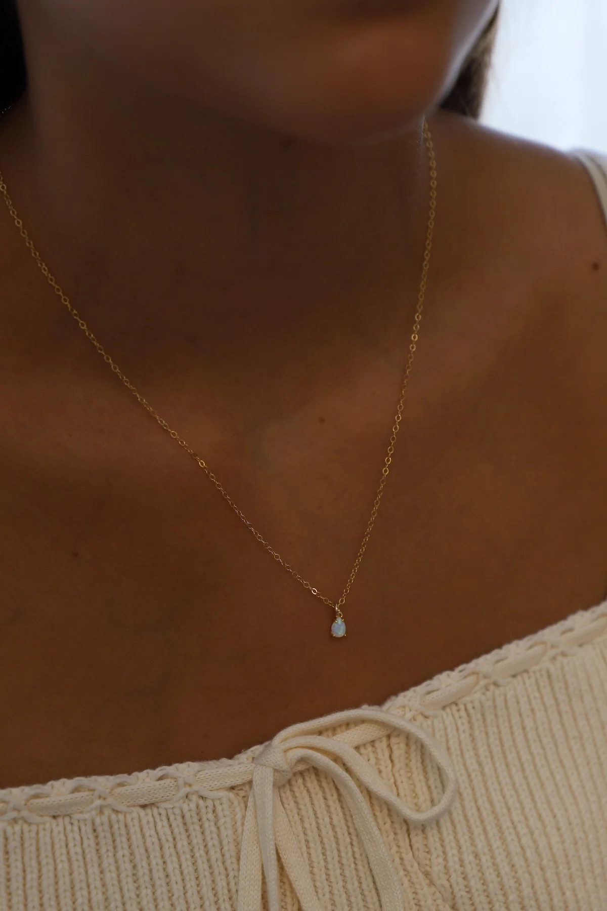 OPAL TEARDROP NECKLACE | Katie Waltman Jewelry