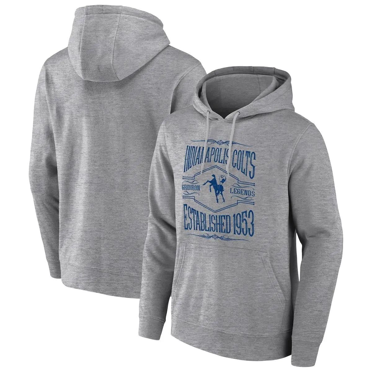 Men's NFL x Darius Rucker Collection by Fanatics Heathered Gray Indianapolis Colts 2-Hit Pullover Ho | Nordstrom
