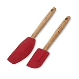 KitchenAid 2-Piece Silicone Spatula Set with Bamboo Handles, Red, Small - KC650OHERA | Amazon (US)