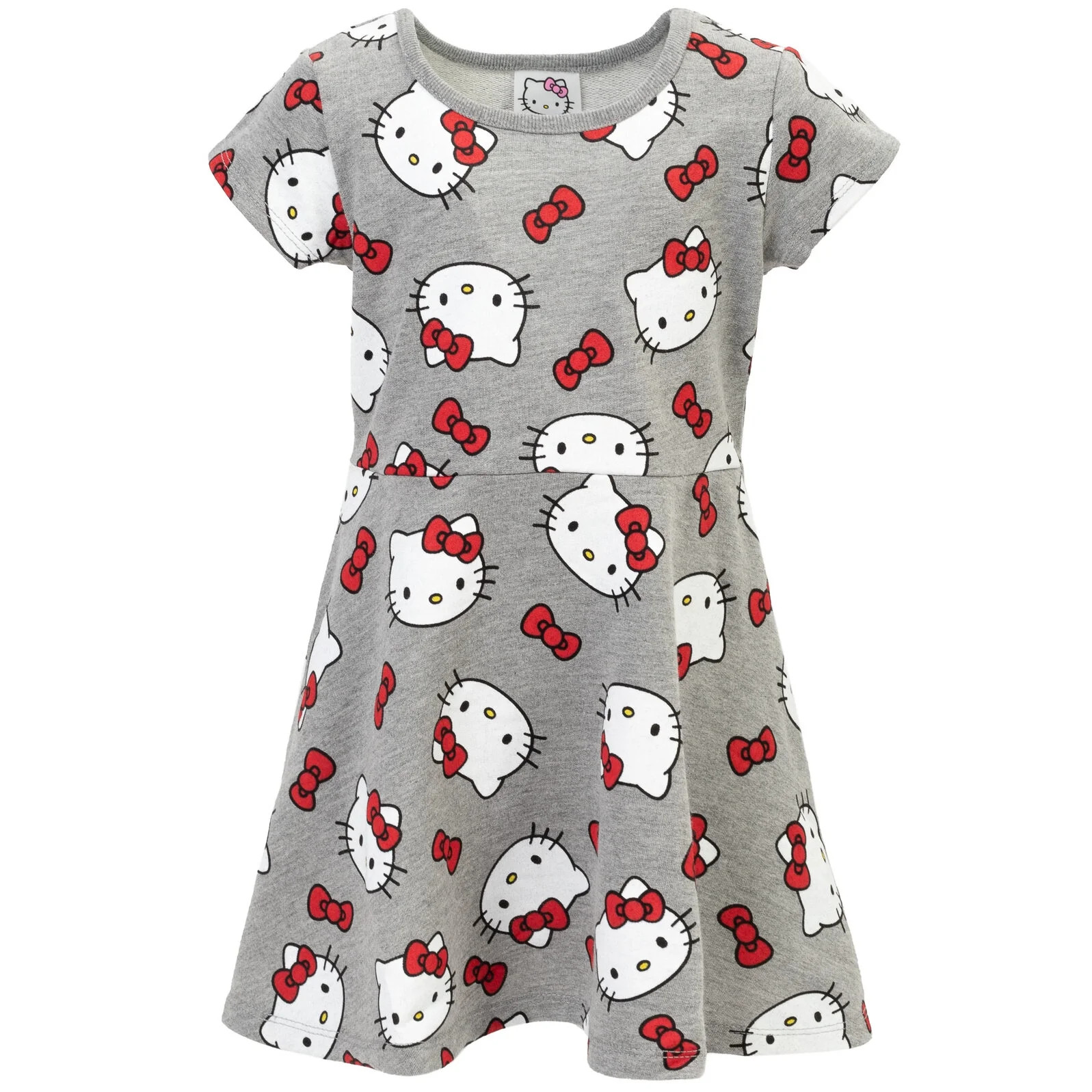 Hello Kitty Toddler Girls Short Sleeve Dress Grey 2T | Walmart (US)