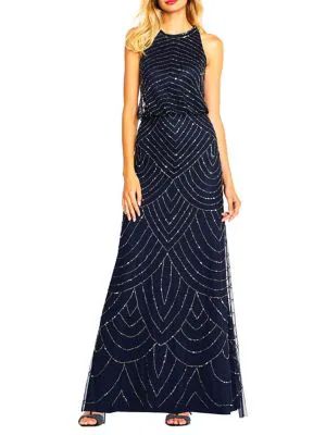 Beaded Sleeveless Gown | The Bay