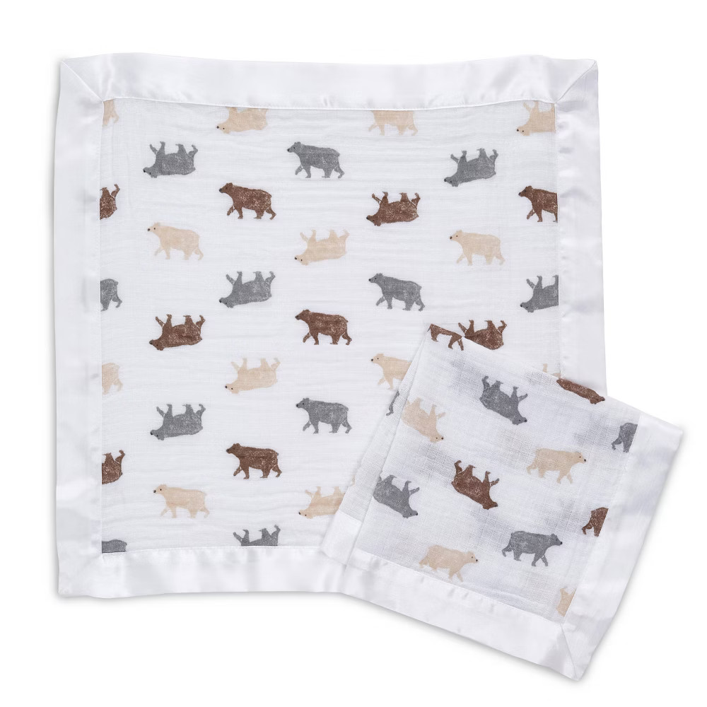 Aden + Anais Essentials Muslin Security Blanket - Bear necessities 2pk | Target