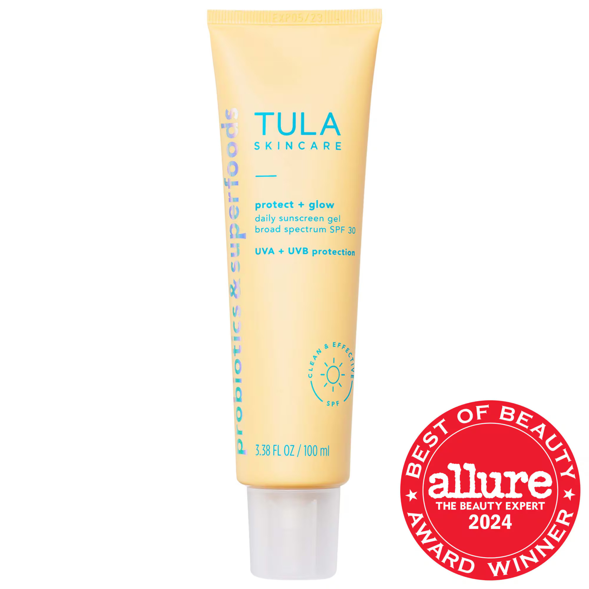 [998]TULA Skincare Protect + Glow Daily Sunscreen Gel Broad Spectrum SPF 30 3.38 oz / 100 mL | Sephora (US)