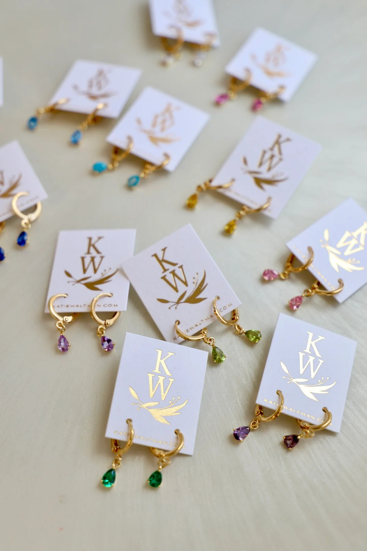 BIRTHSTONE TEARDROP EARRINGS | Katie Waltman Jewelry