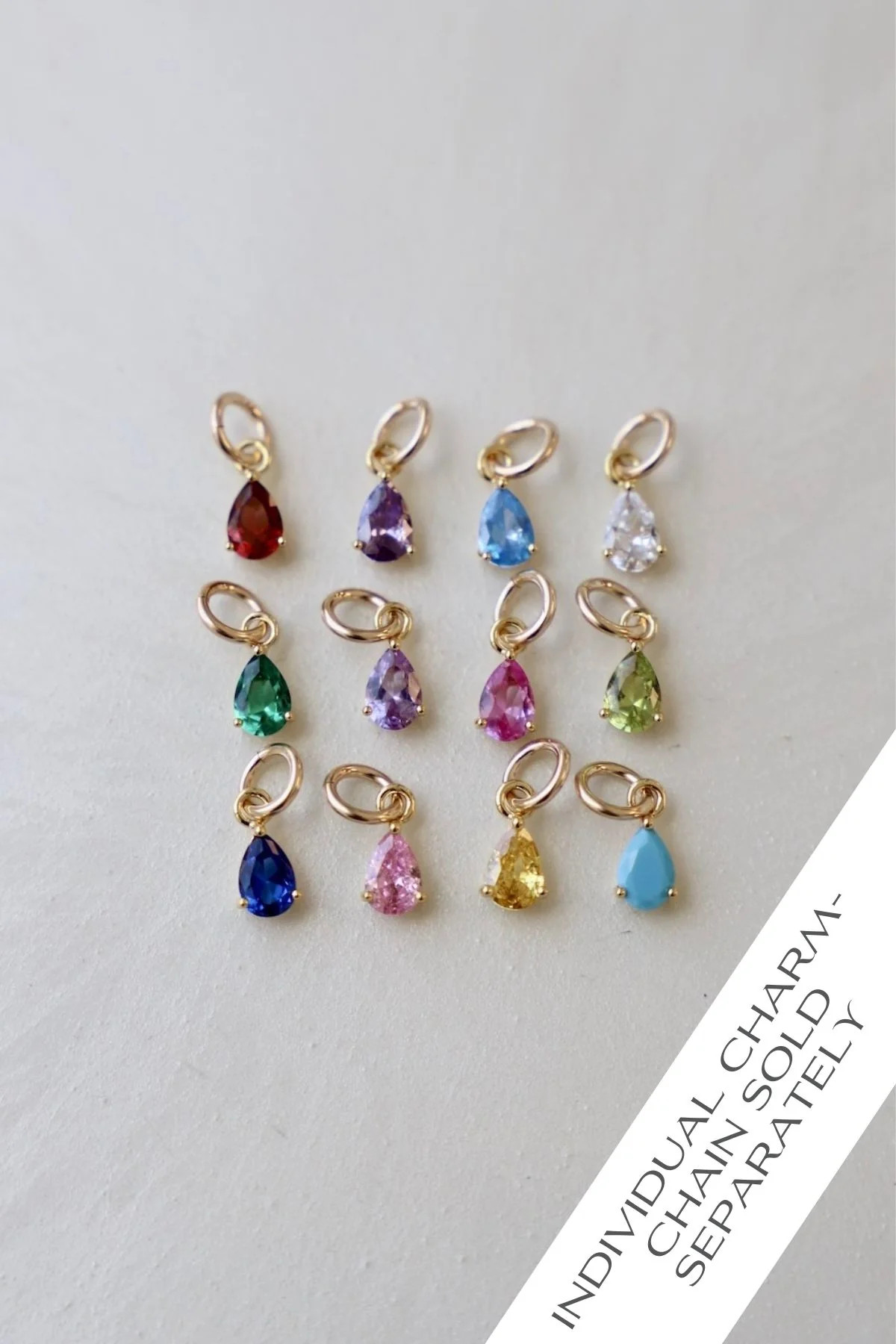 TEARDROP BIRTHSTONE CHARM | Katie Waltman Jewelry