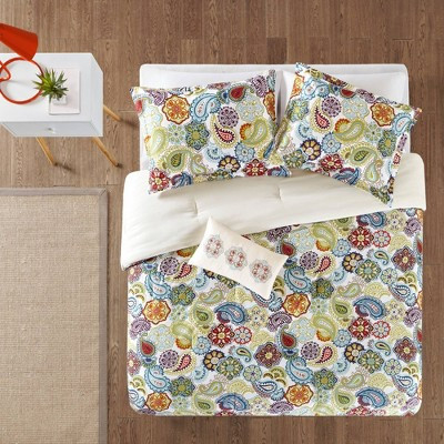 [841]Mi Zone Twin/Twin XL Tula 3pc Comforter Set Paisley: Bohemian Style, Embroidered, Microfiber | Target