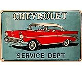 Signs 4 Fun SIGM6 Chevy 1957 Metal Sign, Red | Amazon (US)