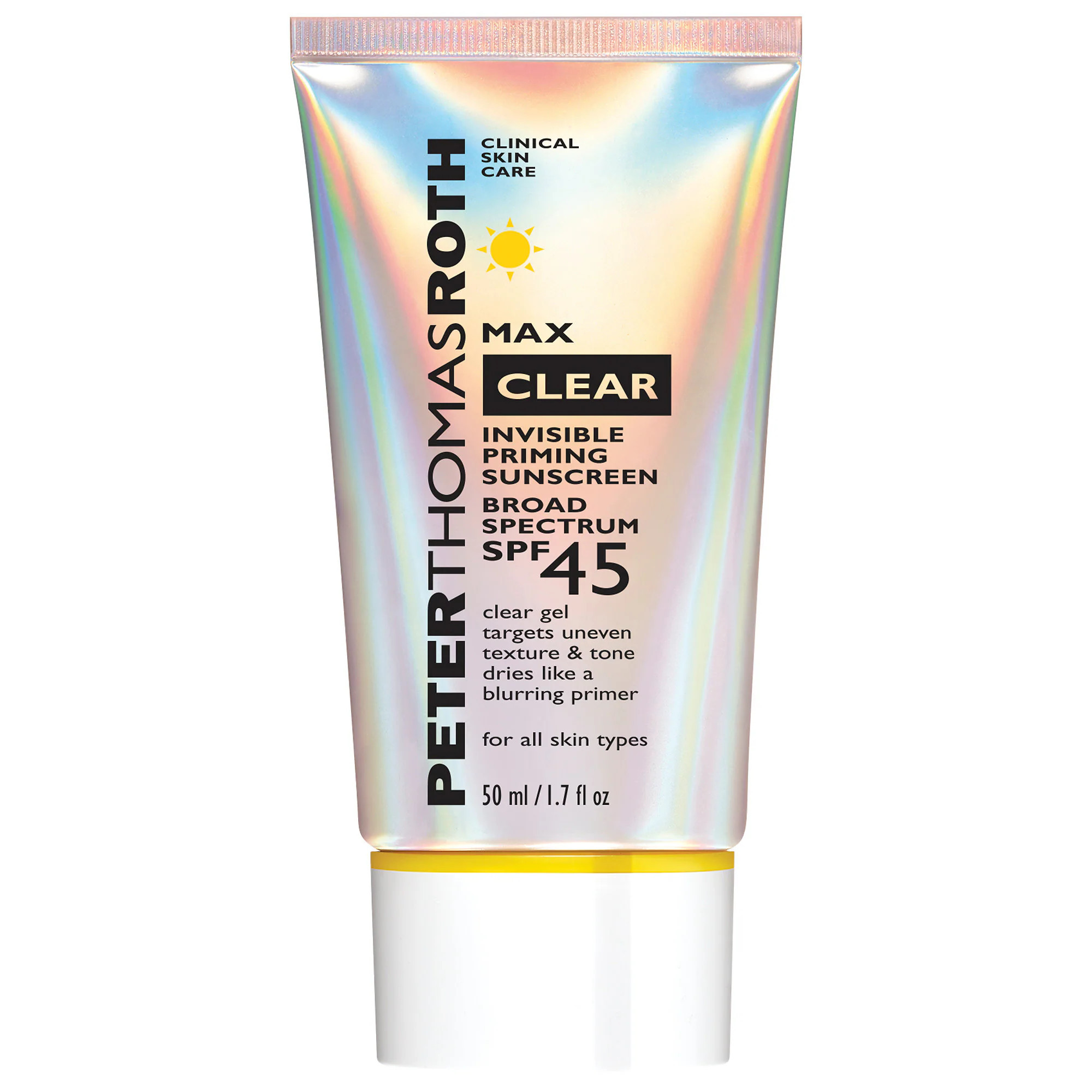 [998]Peter Thomas Roth Max Clear Invisible Priming Sunscreen Broad Spectrum SPF 45 1.7 oz/ 50 mL | Sephora (US)