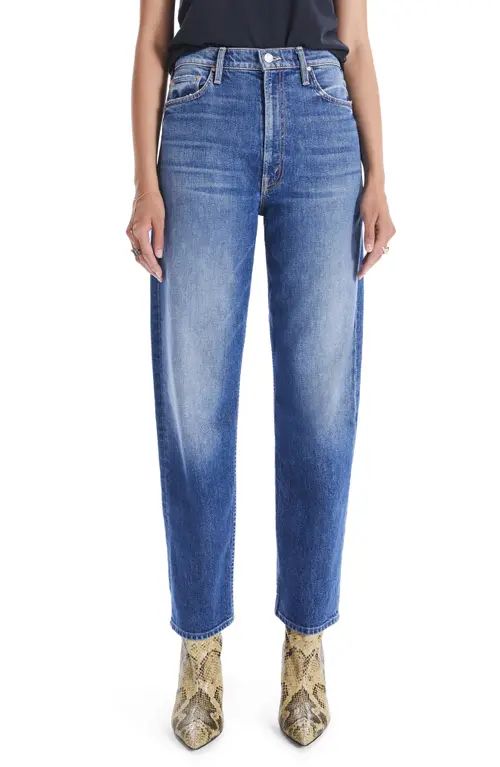 MOTHER High Waist Study Hover Straight Leg Jeans in Treating Myself at Nordstrom, Size 30 | Nordstrom