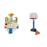 Little Tikes Spiralin’ Seas Waterpark Water Table & Easy Score Basketball Set, Blue, 3 Balls - Amazo | Amazon (US)