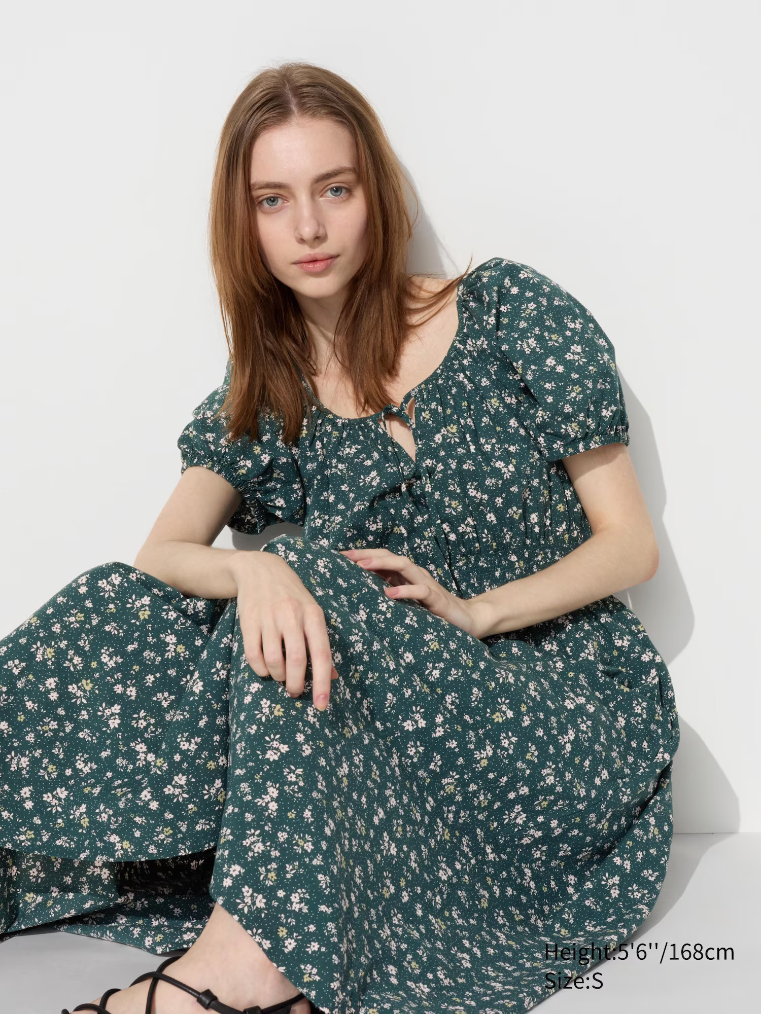 Volume Sleeve Dress | Printed | UNIQLO US | UNIQLO (US)