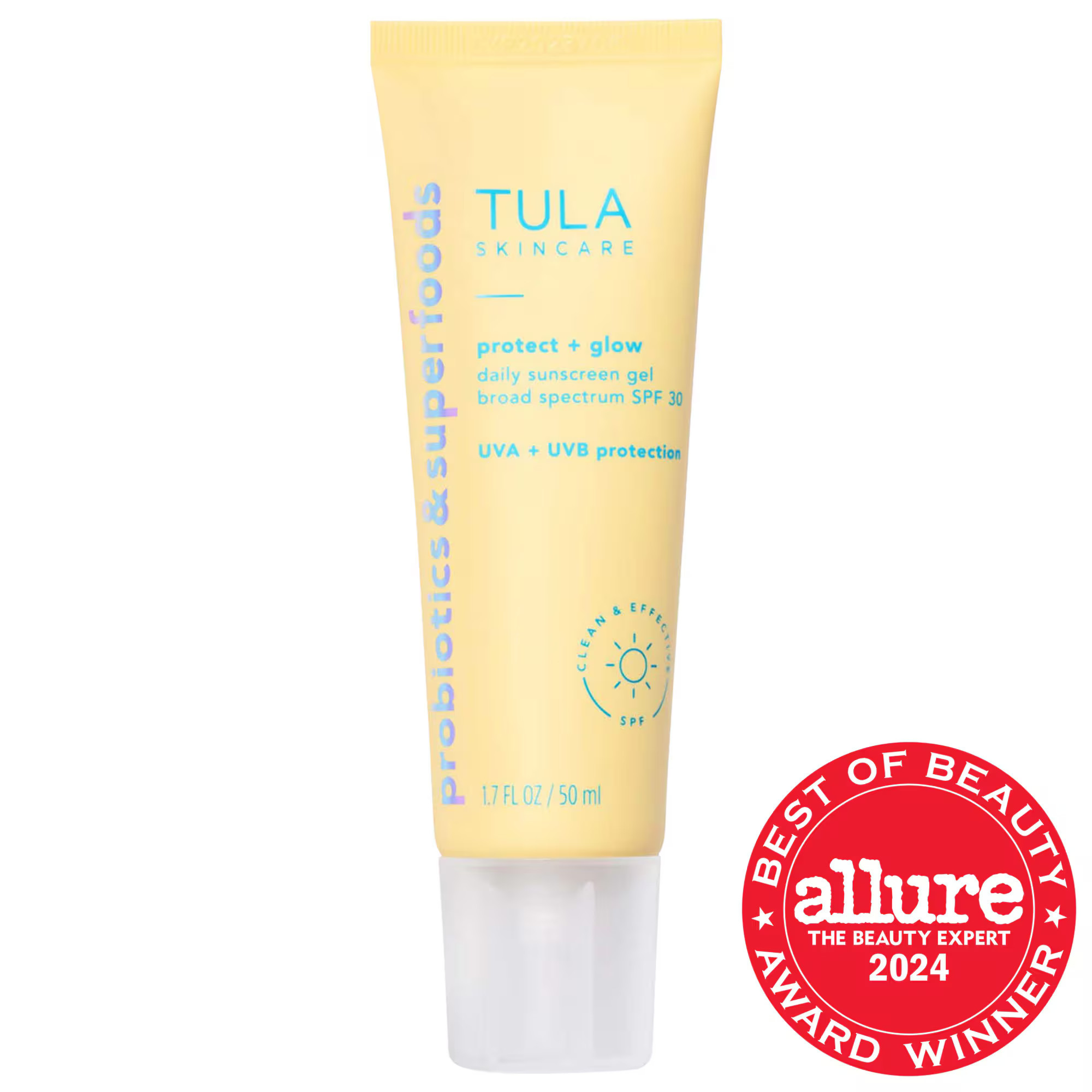 [998]TULA Skincare Protect + Glow Daily Sunscreen Gel Broad Spectrum SPF 30 1.7 oz / 50 ml | Sephora (US)