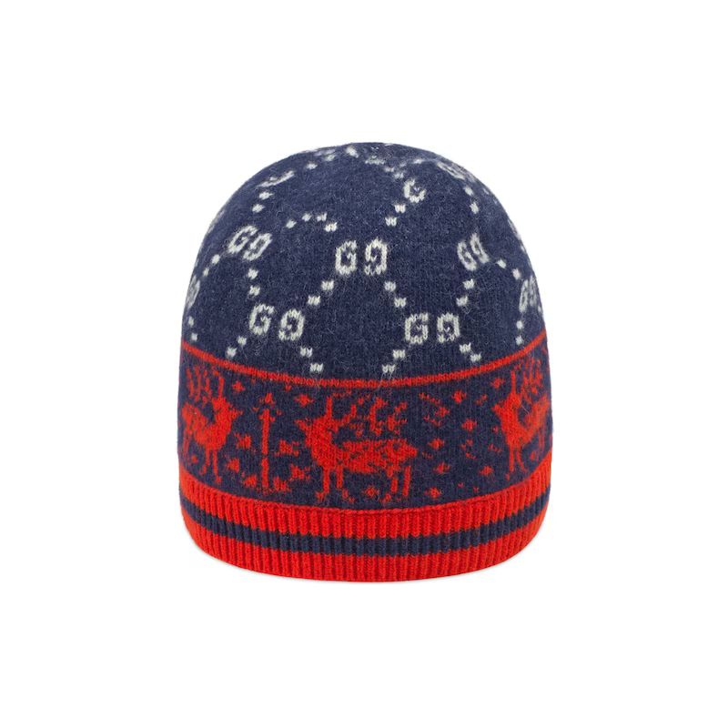 Gucci - Children's GG reindeers wool hat | Gucci (US)