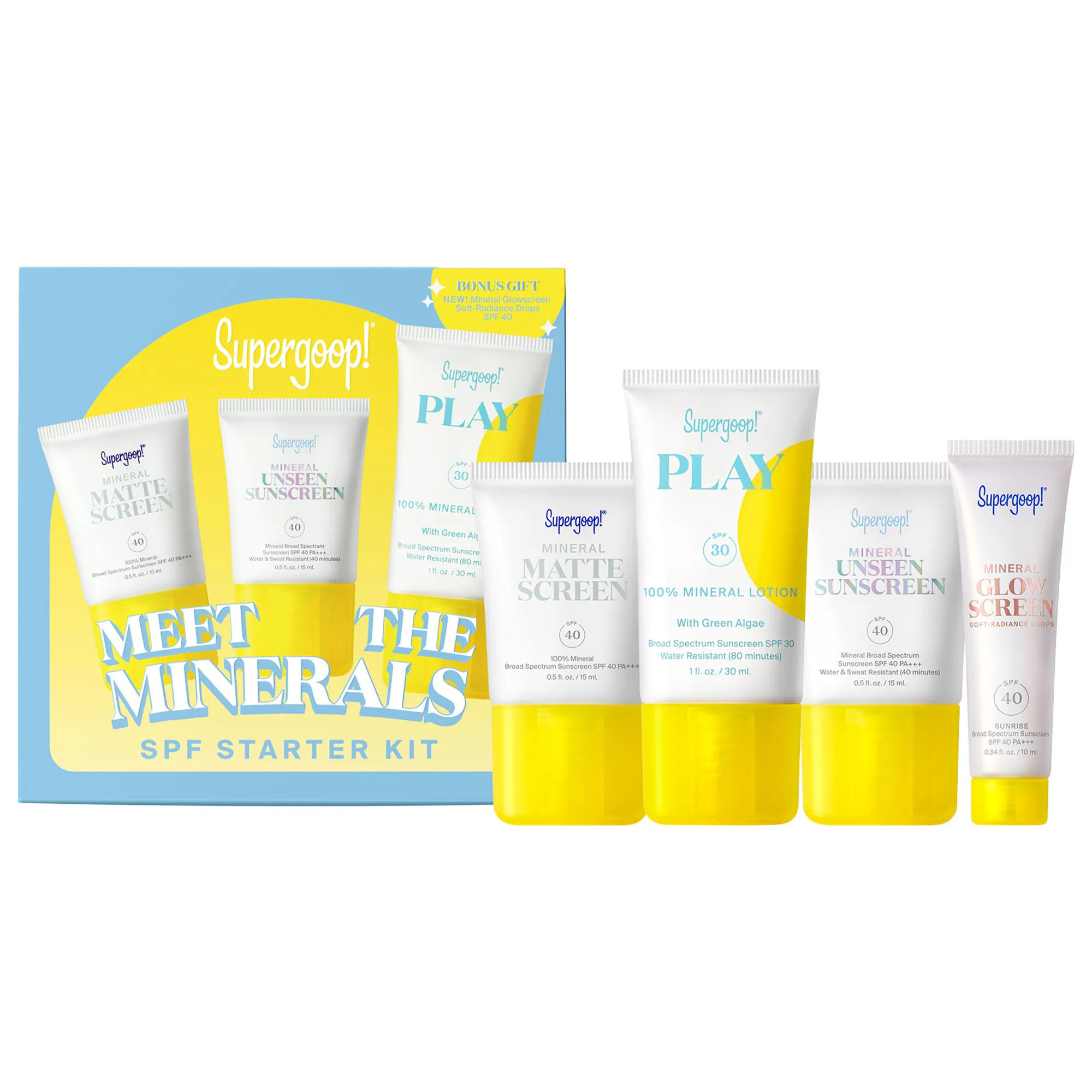 [998]Supergoop! Meet the Minerals SPF Starter Kit | Sephora (US)