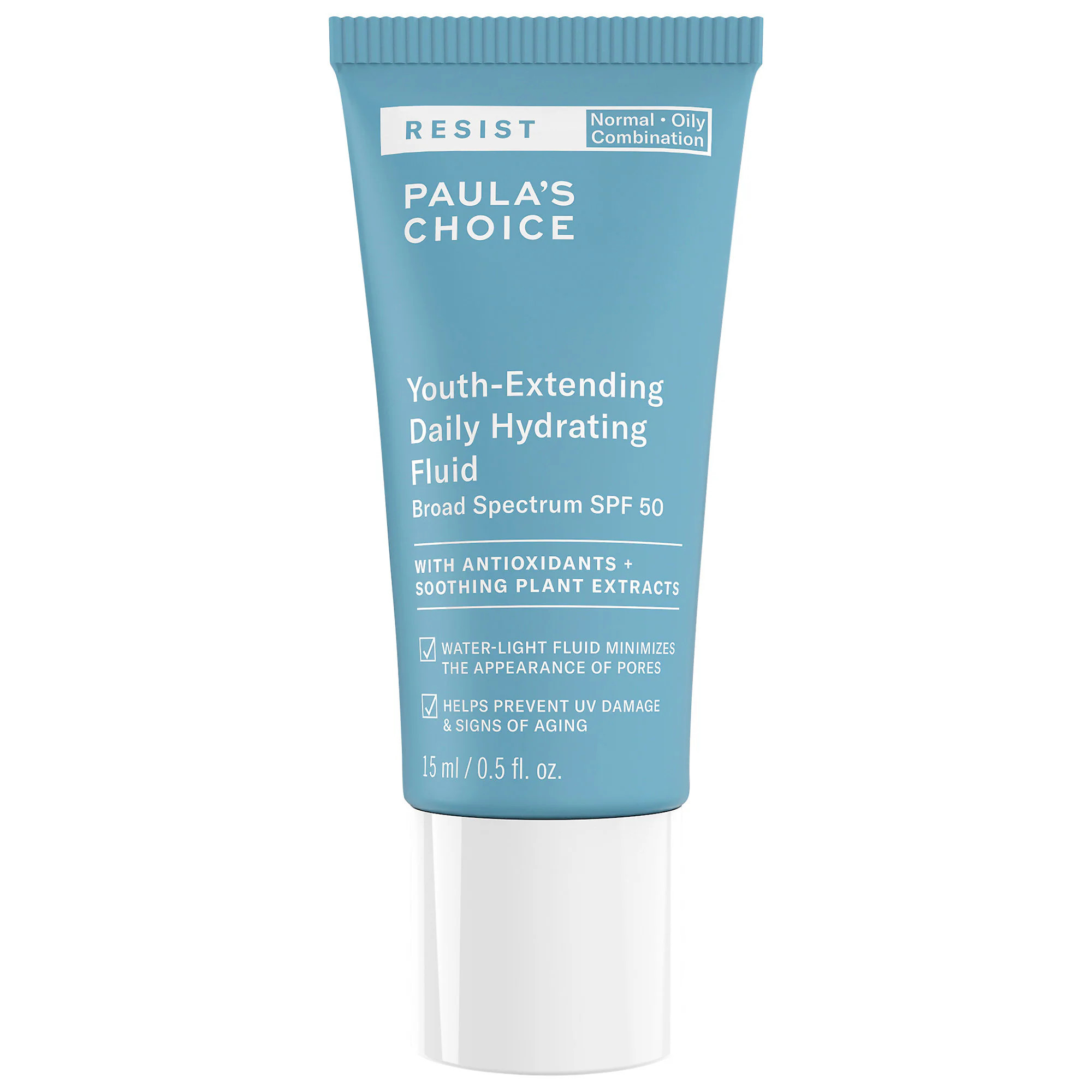 [998]Paula's Choice Mini RESIST Youth-Extending Daily Hydrating Fluid SPF 50 .5 oz / 15 mL | Sephora (US)