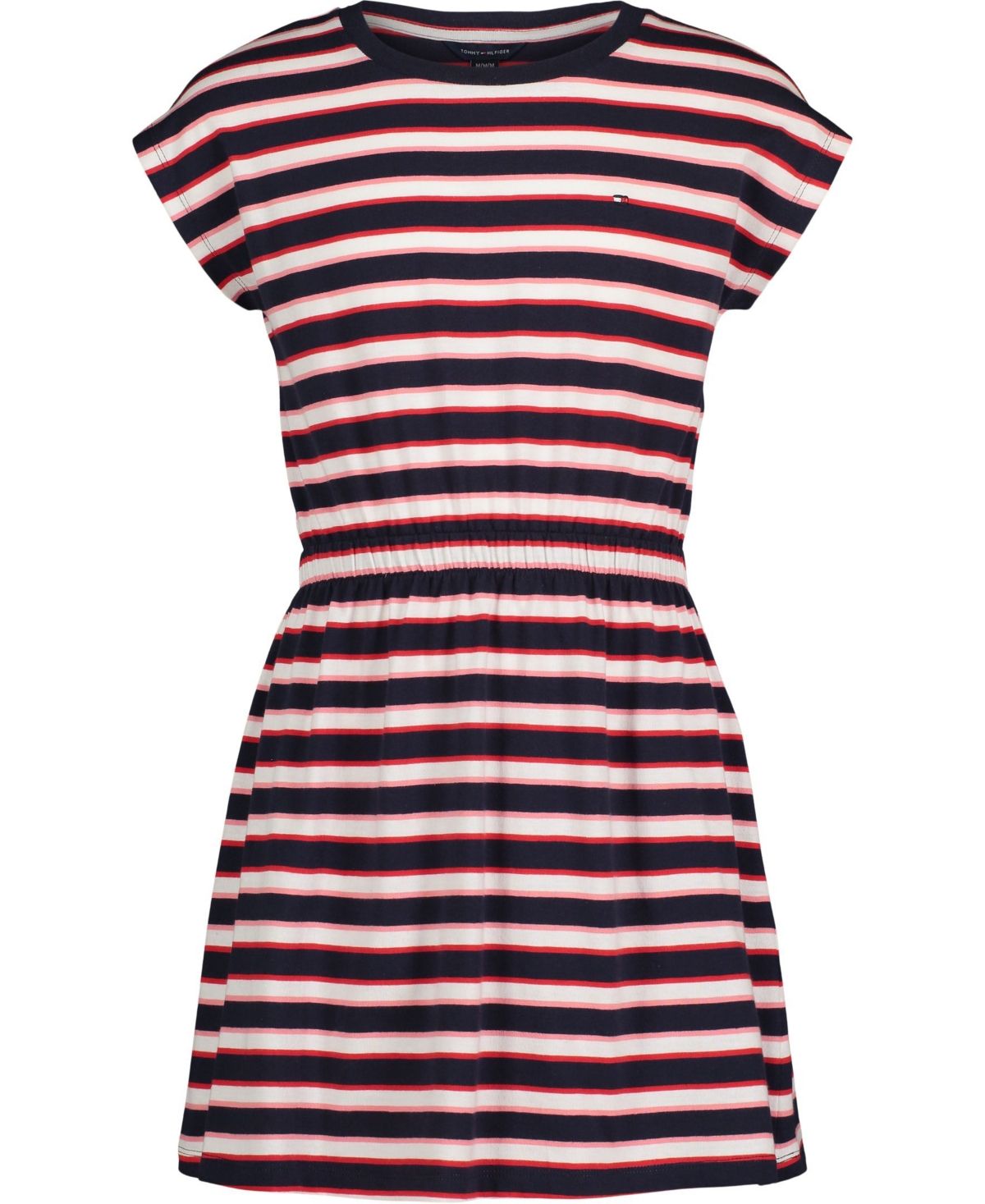 Tommy Hilfiger Little Girls Striped Cinched T-shirt Dress | Macys (US)