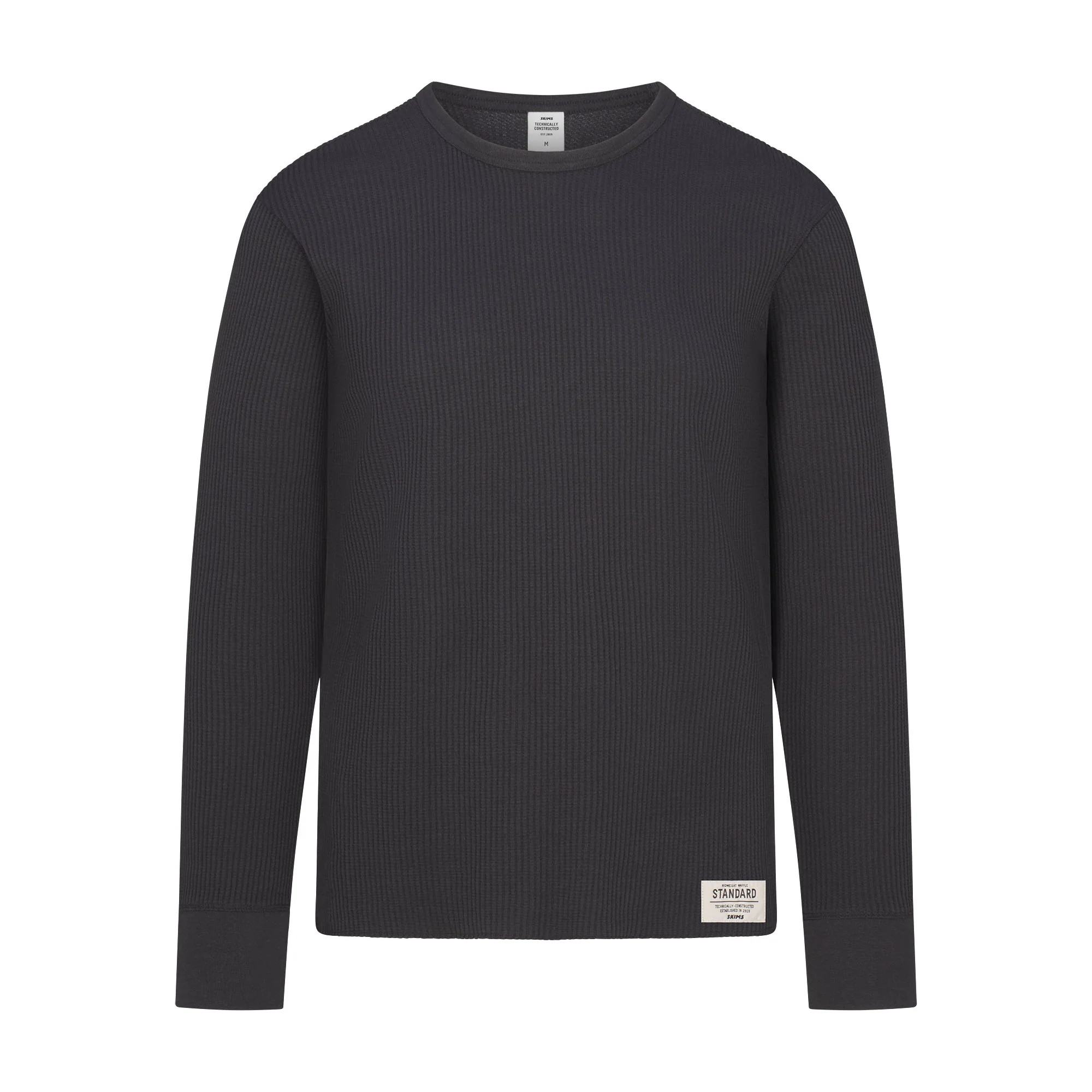 WAFFLE MENS LONG SLEEVE TOP | GRAPHITE | SKIMS (US)