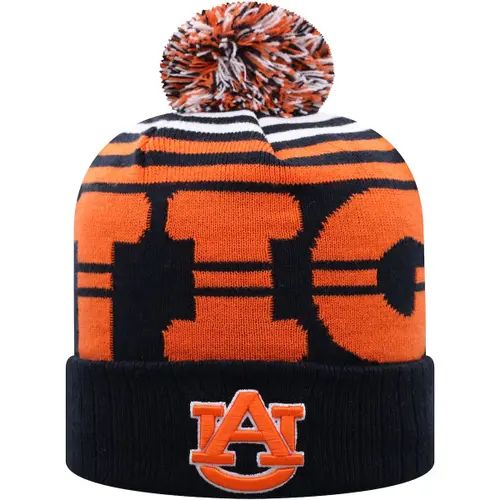 Men's Top of the World Navy/Orange Auburn Tigers Colossal Cuffed Knit Hat with Pom at Nordstrom, Size One Size Oz | Nordstrom
