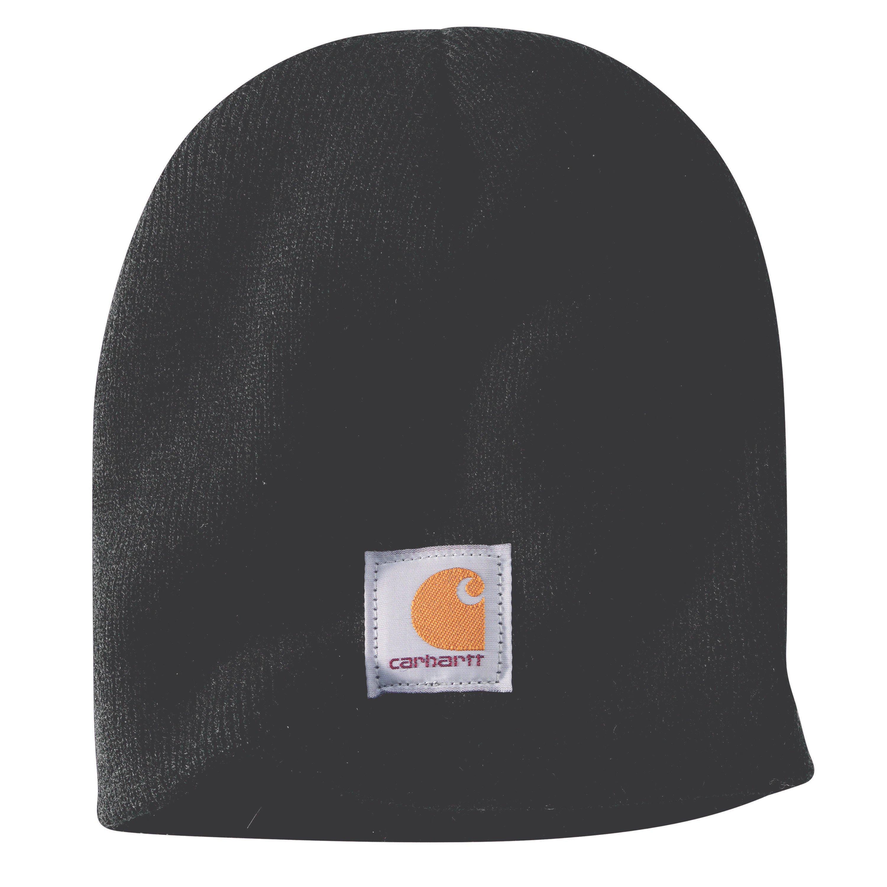 Carhartt Men's Black Acrylic Knit hat one_size | A205-BLKOS | Lowe's