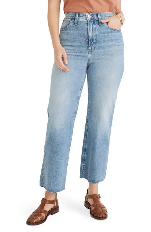 Madewell The Perfect Vintage Wide Leg Crop Jeans in Catlin Wash at Nordstrom, Size 29 | Nordstrom