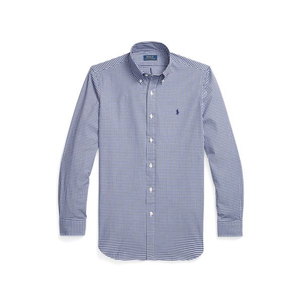 Custom Fit Gingham Stretch Poplin Shirt | Ralph Lauren (UK)